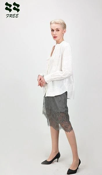 Embroidery Cotton Long Sleeve Blouse Chinese Factory