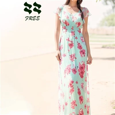 Sou entènèt jwèt Digital Print Dress